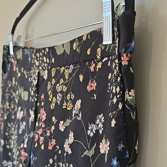 Jules & Leopold Black Floral Straight Leg Pants – Women’s Large - Picture 5 of 8